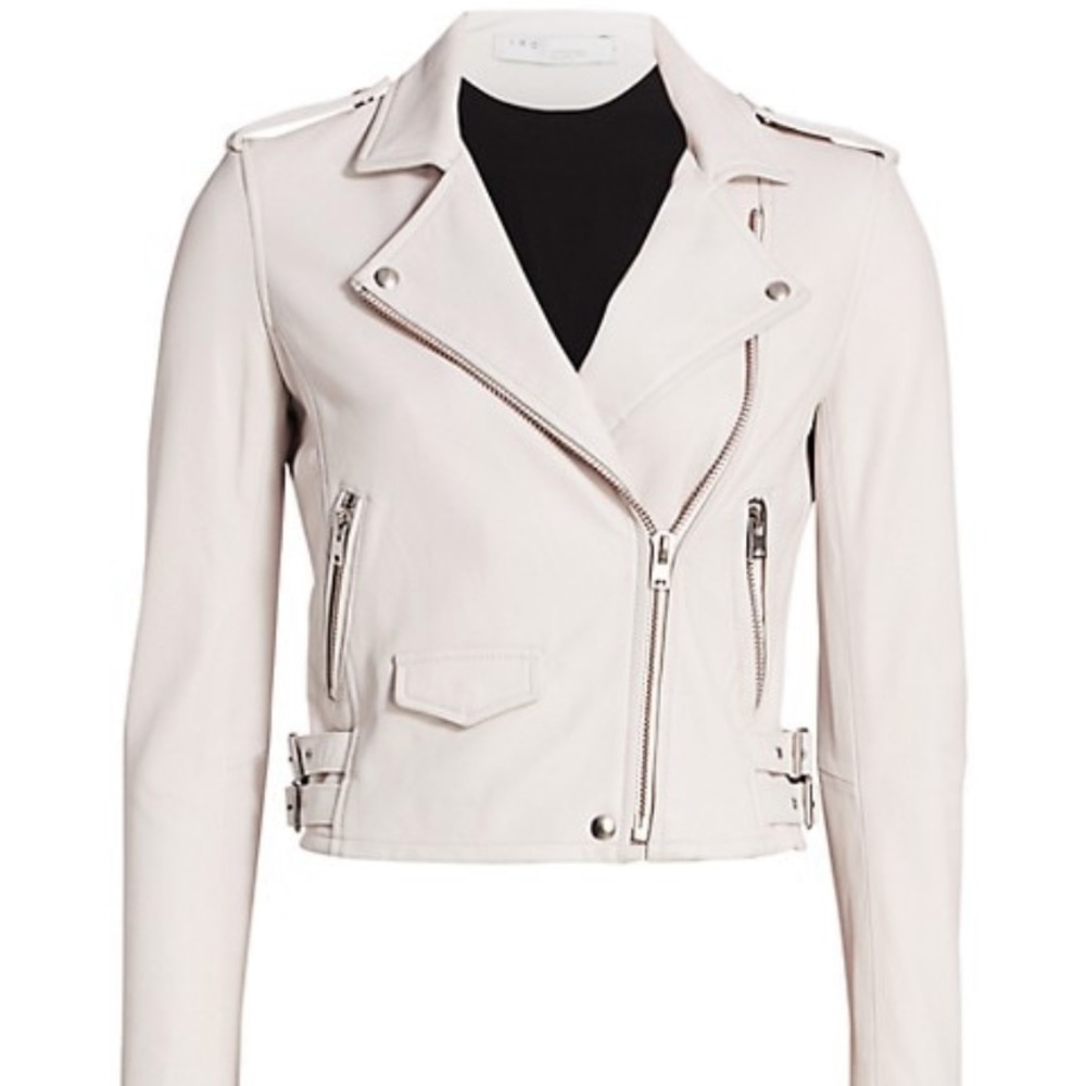 IRO Women's Leather Jacket in Cream